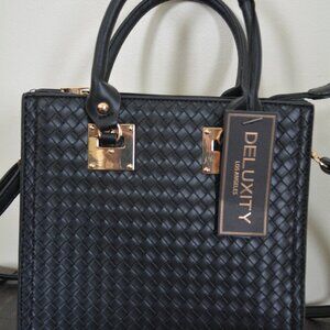 NWT Deluxity Black Handbag Stylish And Sturdy